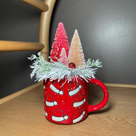 #429 PINK + Red Christmas Santa Mug #3 - Picture 1 of 3